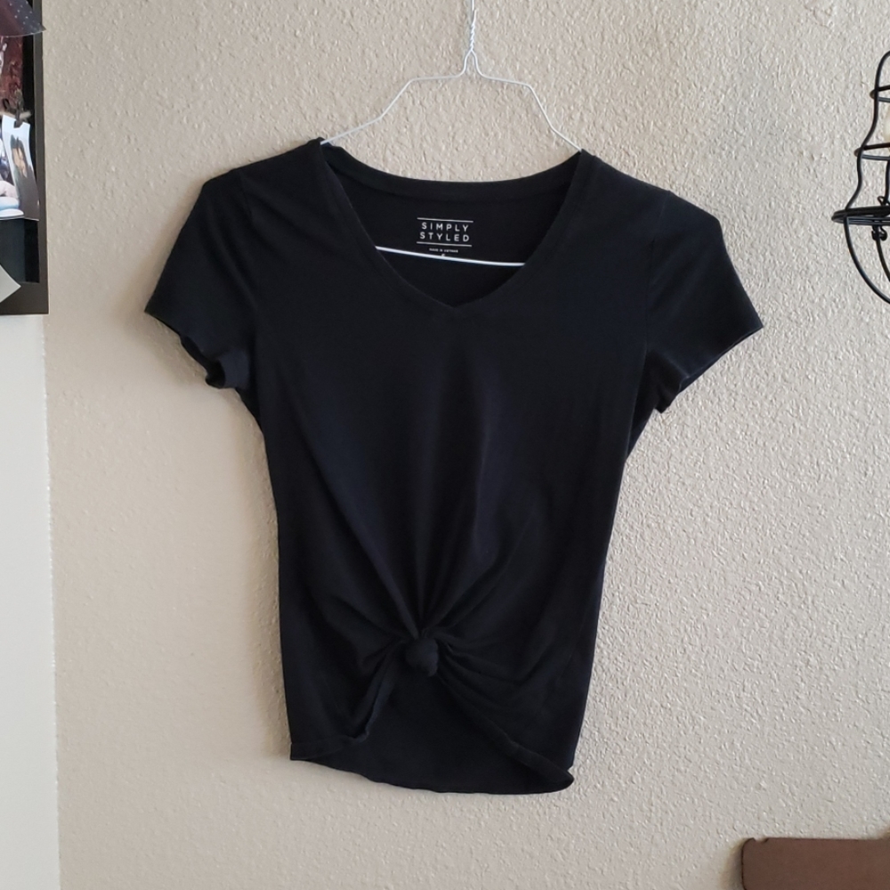 Knotted Black Tee